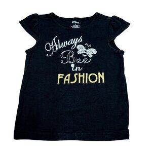 Gymboree Bee Chic T Shirt 3 Girls Black Rhinestone Embroidered Bumblebee